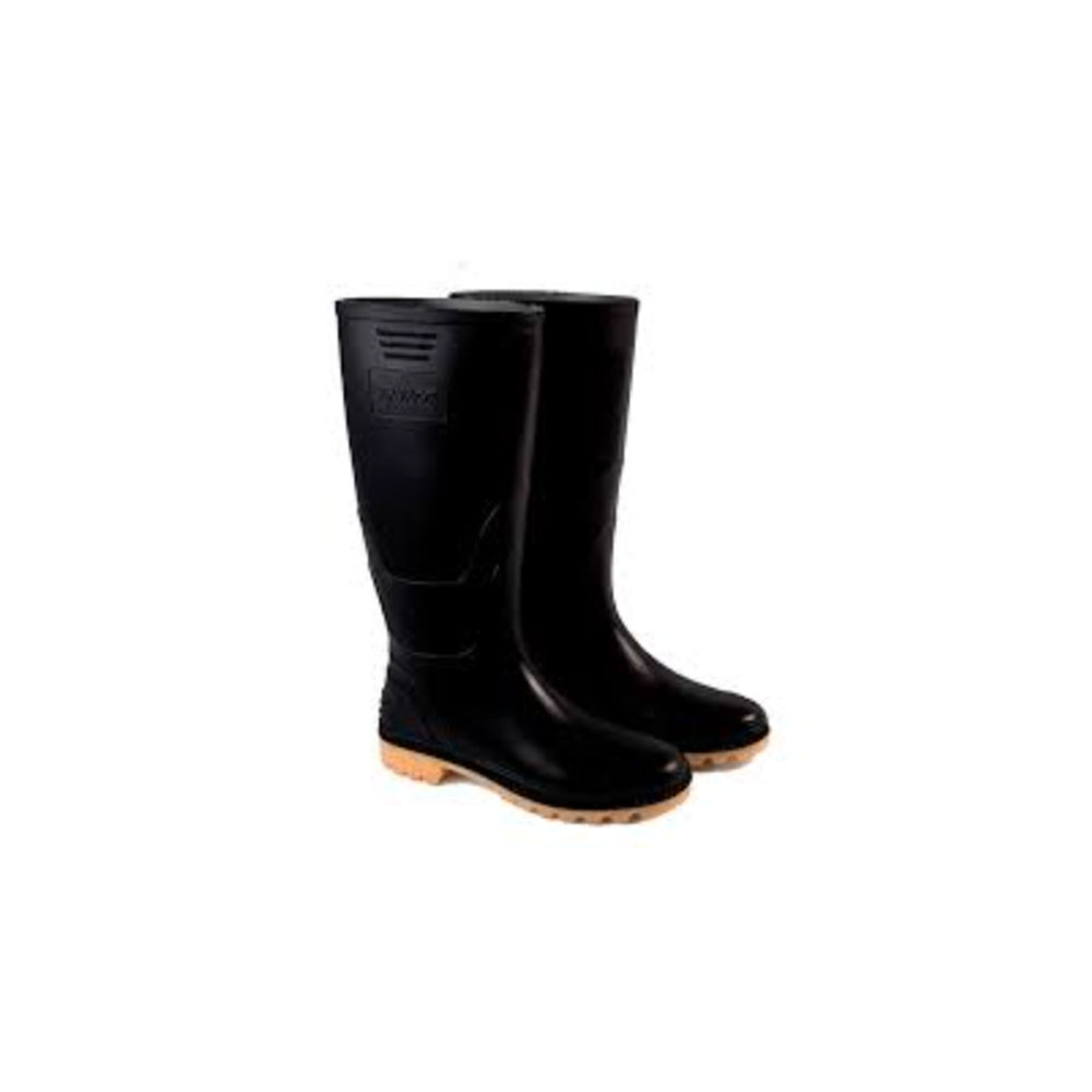 Botas de jebe negra con punta de acero Inversiones World Import